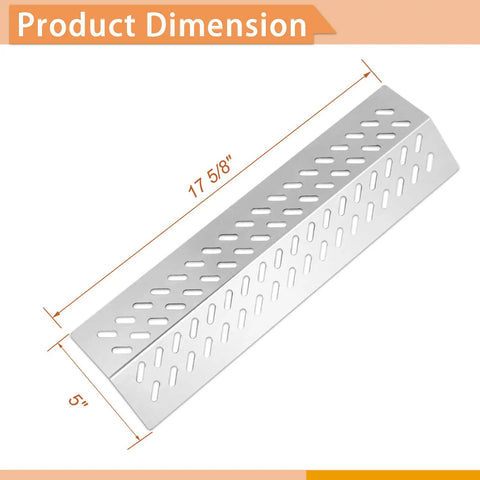 Stainless Steel Flame Tamers Four Piece Grill Heat Plate Replacement For Bull Gas Grills Fits Angus Brahma 7 Burner 5 Burner And 4 Burner Models Includes 16631 16521, dimensions 17 5/8 by 5 inches