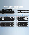 360 degree quiet pin hinges for concealed doors, kit dimensions