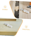 Bifold closet door pivot pin hardware: chrome metal pin with white ribbed plastic sleeve (front view)

Pivot pin hardware close-up: chrome pin with white ribbed plastic sleeve on wood surface