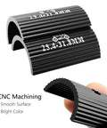 25.4 To 31.8 Mm Handlebar Spacer Adapter For Bikes, Aluminum Alloy Stem Reducer with CNC machining, black finish, close-up view
