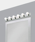 Six Light Vanity Light Bar Dimmable Polished Chrome Boss Vibe For Bathroom And Makeup Vanity Mounts Horizontally Or Vertically