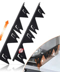 Stove Gap Covers 13.8 To 27.5 Inch Adjustable Black 2 Pack Gap Filler Guards shown retractable in kitchen seam