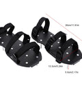 Heavy Duty Lawn Aerator Shoes With Iron Spikes And Three Strap Design spiked sandals for aerating lawns on white background