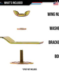 Exploded view of Heavy Duty Sink Clips 25 Pack For Undermount Sinks And Surfaces Easy Install Kitchen And Bathroom Sink Brackets.