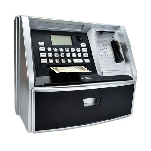 Interactive Talking ATM Bank For Kids With Savings Piggy Bank Learn Deposits And Withdrawals Motorized Bill Feeder USB Charging Hub