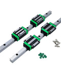 SFU3205 C7 Ball Screw With Nut And HGR30 Linear Rails Plus HGW30CC Slider Blocks For Engraving Machines showing linear rails and slider blocks.