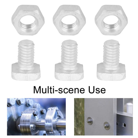 50 Pack Square Head Greenhouse Nuts And Bolts M6x12 Bolts And M6 Nuts Repair Kit For Outdoor Gardens And Planting Projects DIY Ready Hardware And Easy Install For Greenhouse Frames And Garden Beds