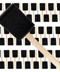 2 Inch Foam Brush Set 48 Count Poly Foam Applicators For Painting Stains Glue And Varnish Work with black foam heads