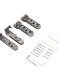 Heavy Duty Invisible Hidden Door Hinge For Solid Wood Doors 304 Stainless Steel hardware set with screws and tools.