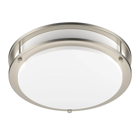 Energy Efficient Led Ceiling Light Flush Mount Dimmable With 5 In 1 Cct Selectable 12 Inch Brushed Nickel Modern Fixture