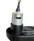 Close-up of RS390 6V 18000RPM gearbox for ride-on toys, showing the durable alloy build and quick-connect wiring.