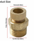 Heavy Duty Set Of Four Brass Drain Screws For Air Compressor Tanks And Compact Pumps Built Like A Tank with size dimensions.
