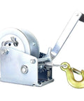 Heavy Duty Electric Hoist Hand Crank Winch Crane 3000 LB Capacity Wire Rope Lifter for garage workshop use with crank and hook.