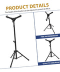 Solid Height Adjustable Snare Drum Stand Portable Alloy Tripod Practice Rack showcasing adjustable height and sturdy frame.