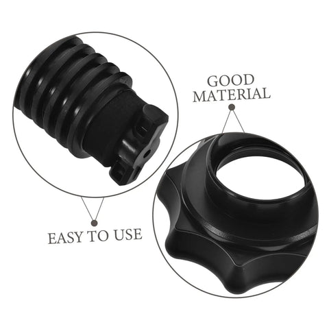 Spare Tire Hold Down Bolt For Easy Vehicle Securement And Quick Install, black durable plastic hardware close-up view