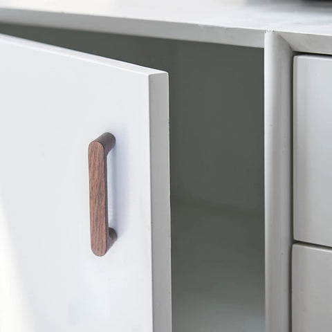 Six Pack Walnut Wood Drawer Pulls Set Rustic Cabinet Handles For Kitchen And Furniture Hardware Natural Wood Dresser Knobs Installed