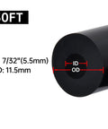 Silicone Vacuum Tubing Hose 5.5mm ID 50 Ft displayed with measurement information and black color