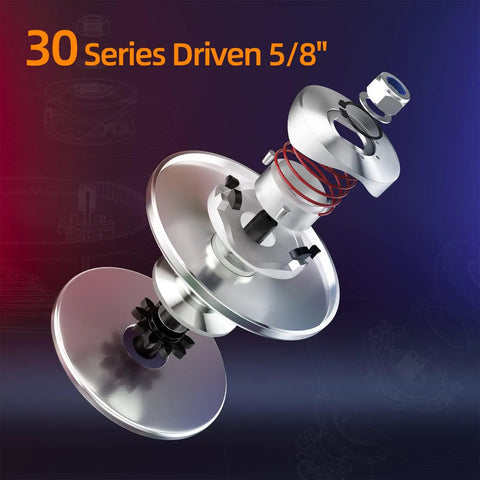 Torque Converter Kit for Go Karts 212cc 30 Series 6.5 HP Mini Bike Replacement Clutch Set 3/4 Inch Bore, 10 Tooth Sprocket