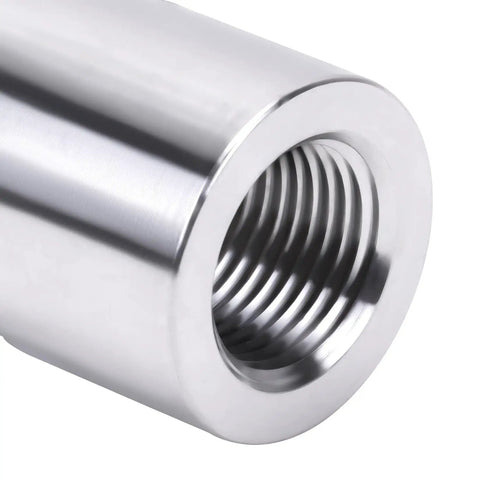 Close-up of One Half Inch Tri Clamp Adapter To Three Eighths Inch FNPT Thread Ferrule Sanitary Pipe Fitting In Stainless Steel 304