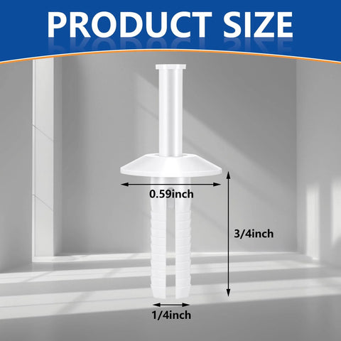 Nylon Nail Drive Anchors 50 Pack White Truss Nail Drive Anchors Three Quarters By One Quarter Inch for household use