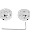 Befenybay 2pcs rigid flange shaft couplings for 6mm shafts with M3 thread, includes L-shaped hex key.