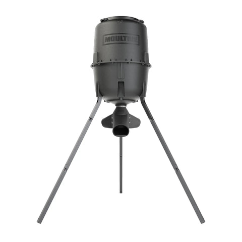 Moultrie 250 Lb Gravity Deer Feeder Tripod With Heavy Duty Hopper For Corn And Protein Pellets Battery Free Design Reduces Refill Frequency And Ensures Consistent Wildlife Feeding In The Outdoors Best For Hunters