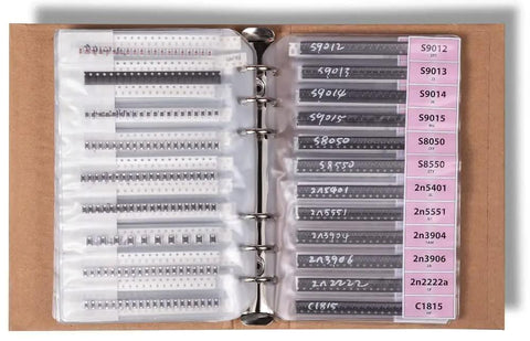 1206 SMT Electronic Components Book Kit With 5435 Pieces Including Resistors Capacitors Transistors And Diodes For Pro Projects And DIYers