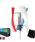Vertical Wind Turbine Kit For Home Use With Controller 12V 24V 48V 3 Blade Wind Generator 3000W To 4500W White Durable PA66 Blade