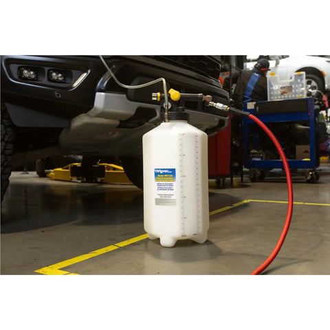 Fluid Extractor Dispenser For Evacuating And Refilling Reservoirs, Topping Off And Bleeding Hydraulic Brake And Clutch Systems, 5.3 Gallon Capacity, 120 PSI, Vacuum Or Positive Pressure, Compressed Air Ready, Pro Grade Heavy Duty