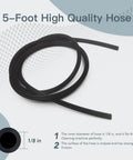 Product focus keyword: Tubing Adapter Replacement For AirSense 11 And AirCurve 11 CPAP Machines 5 Ft Silicone Tubing Included Seamless Fit Clean And Sanitize Ready Durable Sleep Therapy Accessory. 5-foot black hose