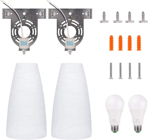 Dope Wall Sconces Set Of Two Modern Wall Mount Light Fixtures With Acrylic Shades Up Or Down Hallway Lighting For Bedroom Living Room Stairwell Includes Two RGB Warm White E26 Bulbs With Remote Control components