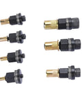 Game Changing Hand Rivet Nut Tool Kit With Seven Tough As Nails Nutsert Setter Sizes From M3 Up To M10, includes six black and brass nutserts.
