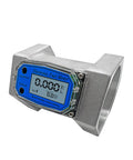 Liquid Flow Meter Turbine Sensor with LCD Display for Diesel Fuel Urea Water 1 Inch to 3 Inch Inline Flow Meter Battery Operated
