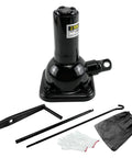 Beefed Up 2 Ton Heavy Duty Spiral Bottle Jack And Stand Combo For Trucks And SUVs, 4000 Lb Capacity with accessories