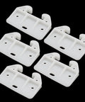 White Plastic Drawer Guides 10 Pack Comes With 20 Screws Hassle Free Install Smooth Glide Hardware For Kitchen Cabinets And Bedroom Dressers Restore Furniture, five durable polypropylene tracks.