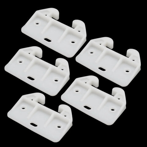 White Plastic Drawer Guides 10 Pack Comes With 20 Screws Hassle Free Install Smooth Glide Hardware For Kitchen Cabinets And Bedroom Dressers Restore Furniture, five durable polypropylene tracks.