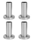Badass LMF16LUU Long Round Flange Linear Ball Bearings shown in a set, featuring 16mm bore, 28mm OD, 70mm length, double rubber seals.