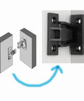 Solid As A Rock 12 Pack Panel Clip Connectors Zero Hassle Abs Plastic hidden wall mounts for cabinets and wardrobe doors.