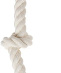 100 Percent Cotton White Rope Tug Toy For Dogs Large 25 Inch 3 Knot Tug Rope Ideal For Interactive Play and Chew Sessions