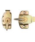 Built Tough Heavy Duty Table Locks Extension Table Buckles With Spring Latch Hardware Kit For Sturdy Dining And Training Tables Offering No Sweat Install Screws Included - Gold colored table locks with spring latches.