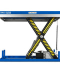 Heavy Duty Wireless Remote Control Electric Hydraulic Lift Table With 2200 Lb Capacity and massive platform for warehouses.