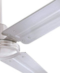 Close-up of Jax 56 Inch Modern Industrial Ceiling Fan With Remote Control Brushed Nickel Finish showing steel blades