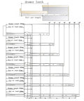Bottom Mount Partial Extension Runners schematic for drawer lengths with pull out measurements, Smooth As Butter White Roller Drawer Slides.