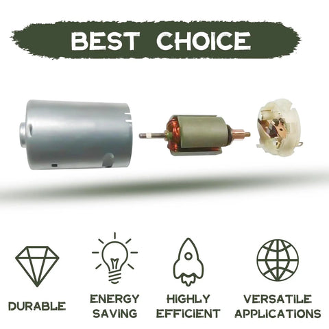 HighWild 6V Deer Feeder Motor Spinner Drive Kit Universal Replacement Heavy Duty 1/8" Shaft Motor Game Corn Pellet Wildlife Feeding System Restore Reliable Rotation For Hunting Setup