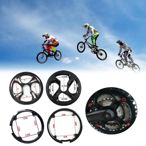 Road Bicycle Crank Guard Protector For 40 To 52T Sprockets easy install plastic cover shield images with cyclists in background