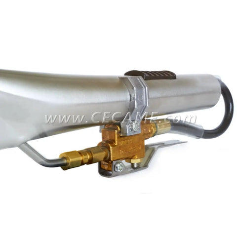 Close-up of 18 Inch Internal Spray Crevice Tool For Upholstery, Carpet Cleaning And Auto Detailing Pro Grade Wand With Brass Valve