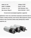 DC Planetary Gear Motor 36-555 Miniature Low Speed Adjustable 12V/24V Permanent Magnet Motor With Center Output Shaft 571 RPM