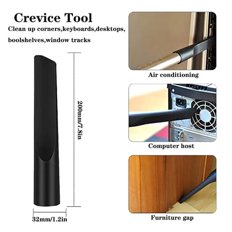 Must Have Versatile Vacuum Attachments Kit For 32mm And 35mm Vacuums crevice tool cleaning air conditioning, computer, furniture