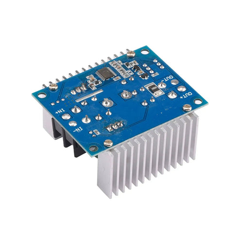 High Current Buck Converter Module for DIY Makers 6V to 40V Input 1 to 36V Output CC CV Mode 20A 300W, with heatsink
