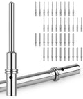 JRready Deutsch Dtm Connector Pins And Sockets Size 20 Solid Contacts Set with male female terminals, silver metal pins.